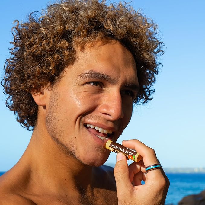 Panama Jack Sunscreen Lip Balm - SPF 45, Broad Spectrum UVA-UVB Sunscreen Protection, Prevents & Soothes Dry, Chapped Lips, Mango, 3-pack