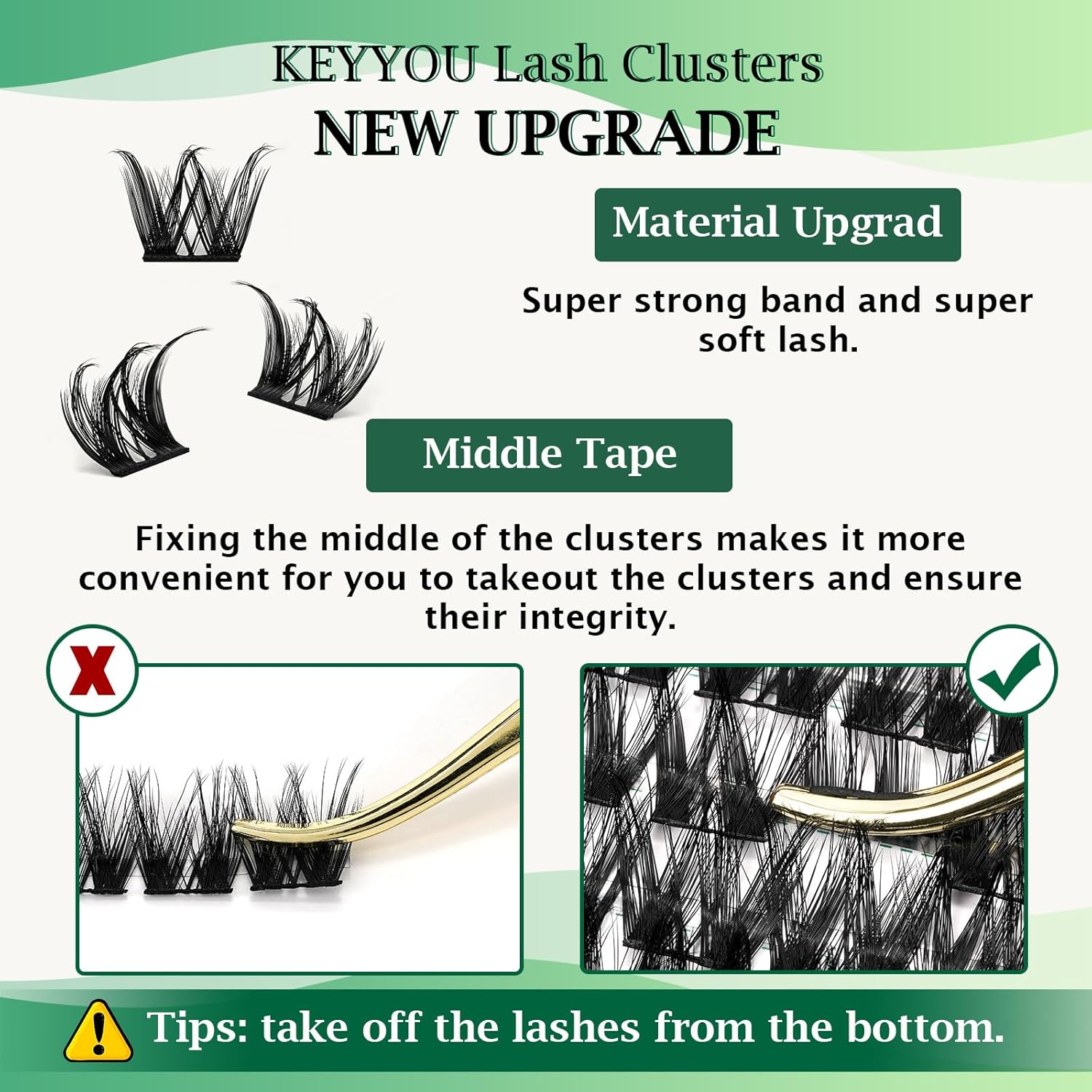 Lash Clusters,96 Pcs Cluster Lashes D Curl 10-18MIX DIY Lash Extensions Eyelash Clusters,KEYYOU Volume Wispy Individual Lashes Soft&Comfortable Easy DIY at Home(Y31,D-10-18MIX)