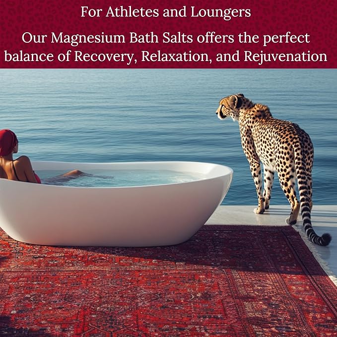 Magnesium Bath Salt - Muscle Soak - Absorbs Faster Than Epsom Salt Bath Soak for Pain - Magnesium Recovery Soak for Athletes - Concentrated Magnesium, MSM, and Essential Oils (Rosemary and Bergamot)
