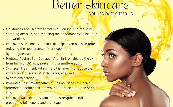 Organic Vitamin E Oil for Skin, Face & Scars - Pure & Natural Liquid Formula - 74000 IU - 100% Pure & Natural Vitamin E Oil - 2 Fl. Oz.