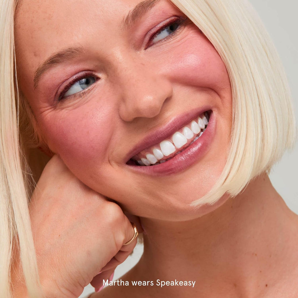 SOSHE Beauty - Blurring Pillow Blush | Featherlight, Cushiony, Cream to Powder Formula | Squalane, Cucumber Seed Extract, Ashwagandha Root | Vegan, Clean, Cruelty-Free (Speakeasy, Dusty Mauve)