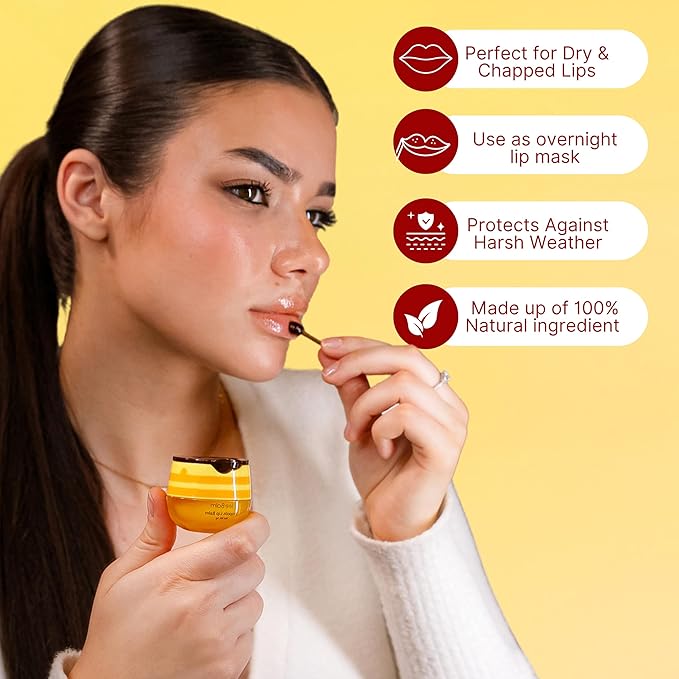 3 Pcs Original My Bee Balm Lip Balm – Hydrating Lip Care with Watermelon, Strawberry & Honey Pot – Moisturizing Balm for Dry, Chapped & Cracked Lips with Propolis, Honey & Vitamin E