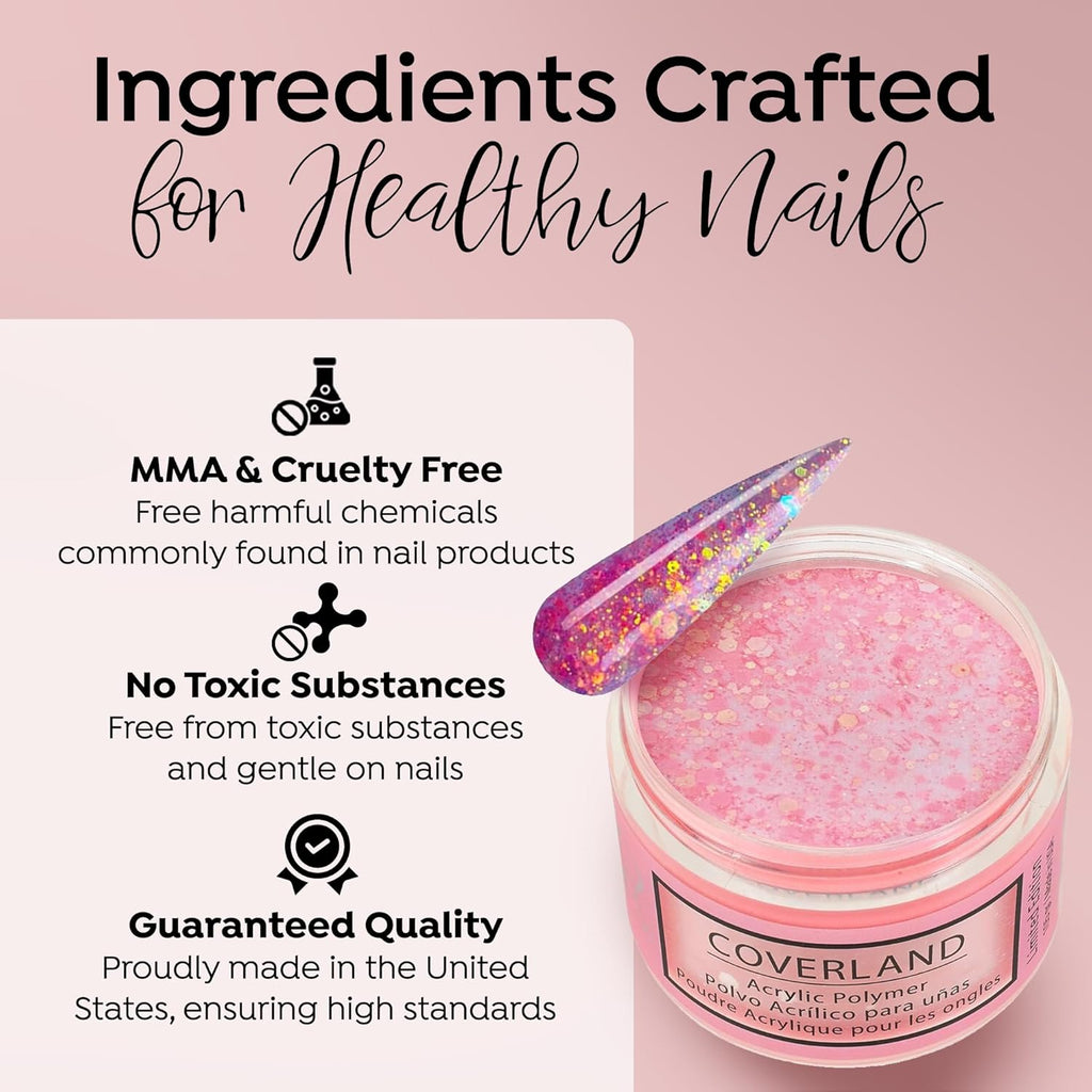 Tones Coverland Acrylic Nail Powder "Tango" - Limited Edition Acrylic Powder for Nail Design, Sculpting, and Masking Nail Bed Imperfections - Professional Acrylic Nail Supplies - (1.5 Oz)