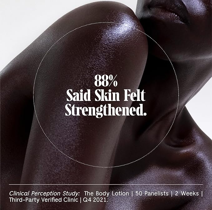 Nécessaire The Body Lotion with Pump. Olibanum. Multi-Peptide Firming to Moisturize + Strengthen. 2.5% Niacinamide, Vitamin C/E + Omega 6/9. Notes of Vanilla, Fig Leaf, & Cassis Buds. 450ml/15.2 fl oz