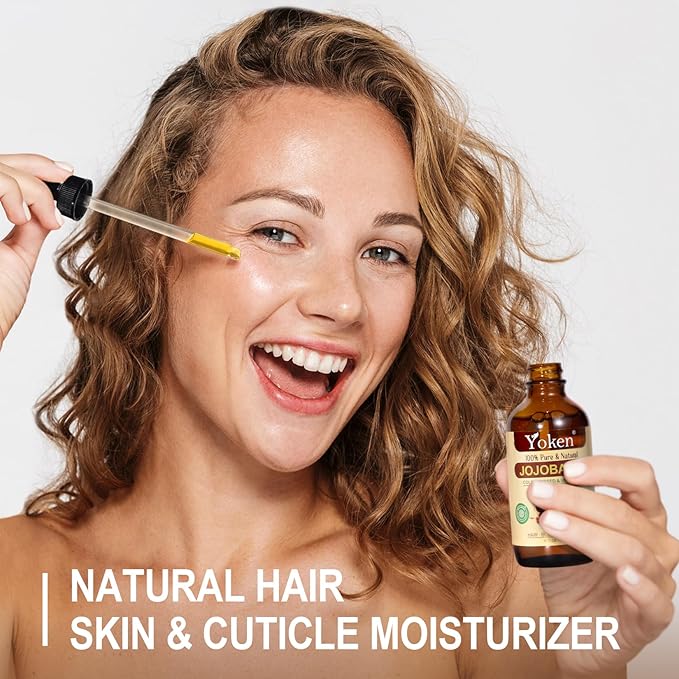 Jojoba Oil 4 fl oz EWG Verified Organic 100% Pure Jojoba Oil Cold Pressed for Skin, Hair, Nails, Cuticles - Unrefined & Hexane Free, Natural Moisturizer Carrier oils Facial Serum for Gua Sha