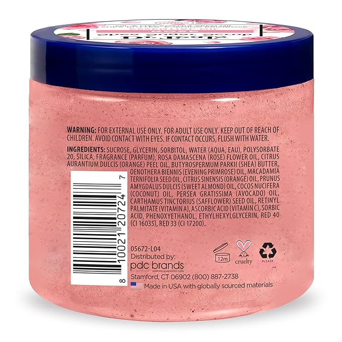 Dr Teal's Shea Sugar Body Scrub, Rose with Essential Oil, 19 oz (Pack of 3)