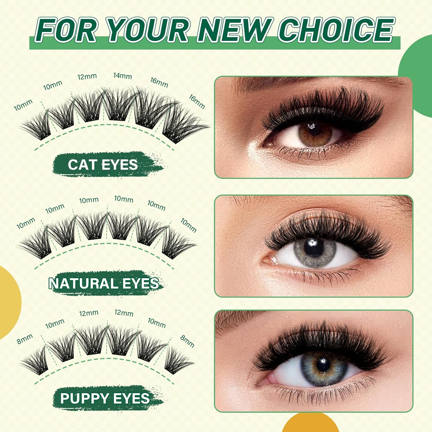 DIY Lash Extension Kit KEYYOU 144pcs Lash Clusters Eyelash Extension Kit with Mascara Brush Bond and Seal Lash Glue Remover Lash Applicators Lash Brush for DIY Lash Extensions (Y24 KIT)