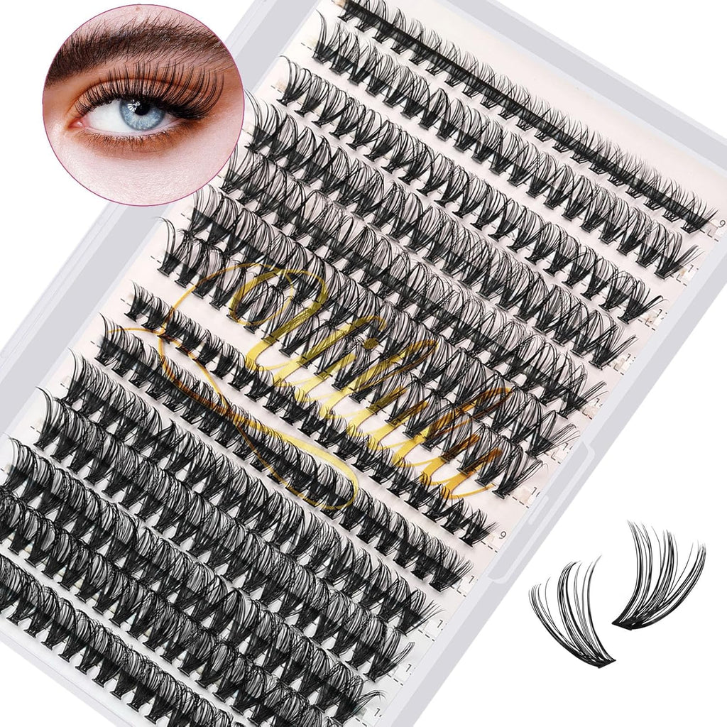 Lash Clusters Individual Lashes D Curl 30+40D 0.07D 9-16 MIX 280 Clusters Lashes DIY Lash Extensions at Home False Lashes Wispy Eye Lash Clusters