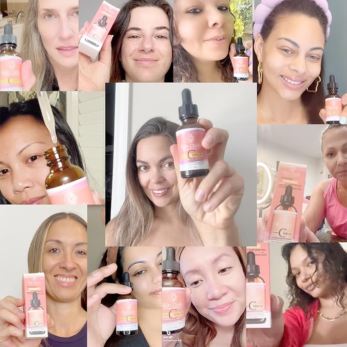 Antioxidant Vitamin C Serum for Face- Infused with Electrolytes, Hyaluronic Acid, Retinol - 1 oz