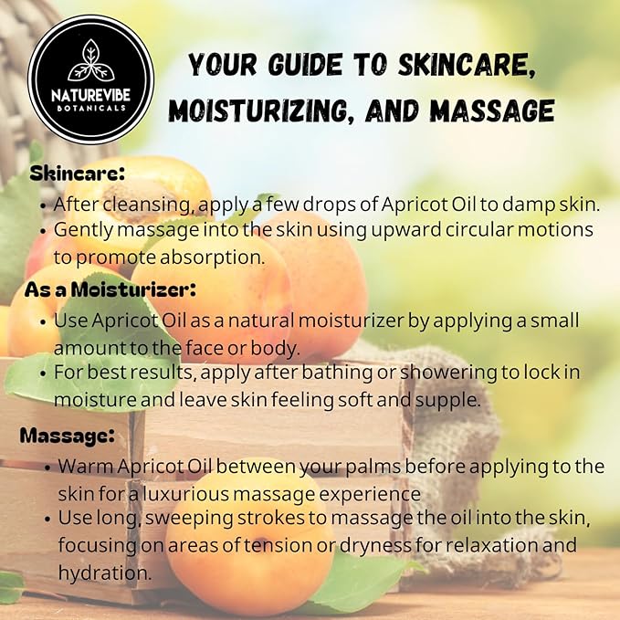 Naturevibe Botanicals Castor Oil 32oz and Apricot Oil 32oz | Oil Combo