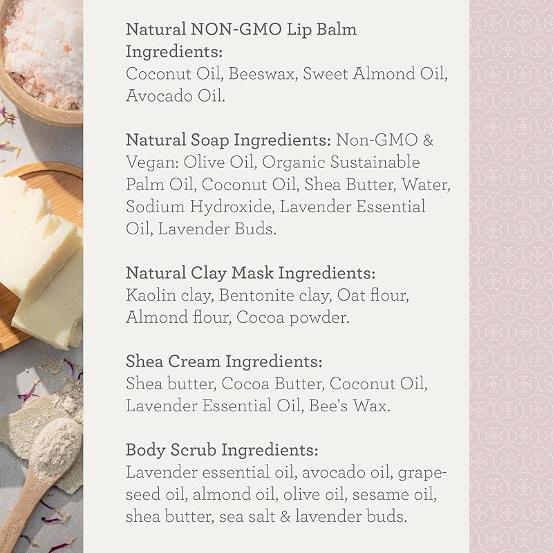 Lizush Luxury Spa Gifts for Women - 15 Piece Lavender Gifts for Her, Gift Baskets for Women, Body Care Set for Mom, Birthday Box, Self Care Spa Kit For Wife - Handmade in the USA