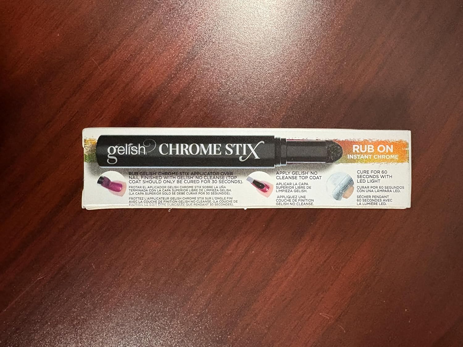 Gelish Chrome Stix, Chrome Nail Powder, Nail Art for Stunning Metallic Finish, Long-Lasting, Easy Application, Perfect for Professional and At-Home Use (Violet Chameleon, 0.5g)