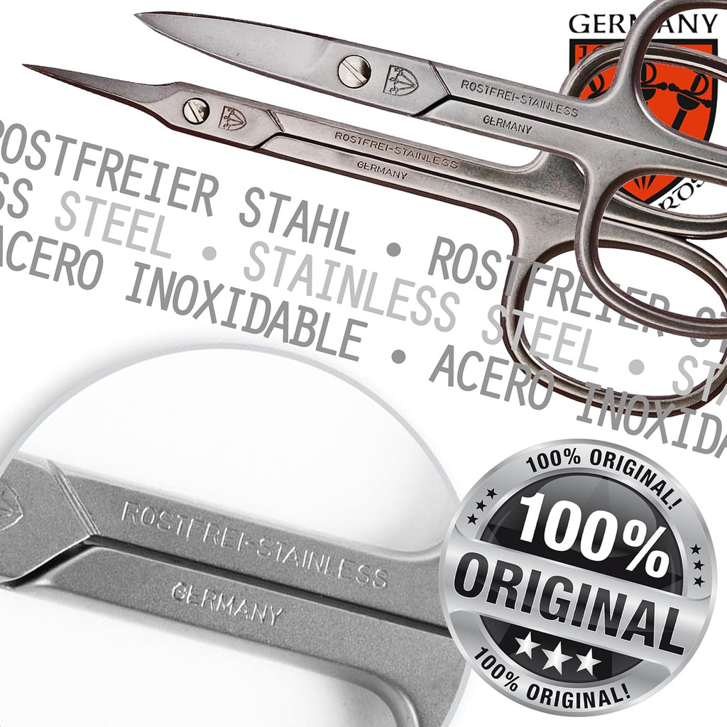 3 Swords Germany - Nail scissors and EXTRA fine Cuticle scissors - MEGASET - stainless steel, extra sharp - Made in Germany