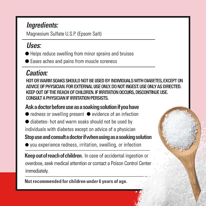 Dr Teal's Pure Epsom Salt Bulk Magnesium Sulfate USP, Fragrance Free, 19 lbs