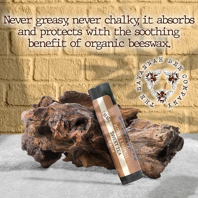 Savannah Bee Company Lip Balm - Lip Moisturizer for Chapped Lips - Hydrating Lip Balm with Pure Honey