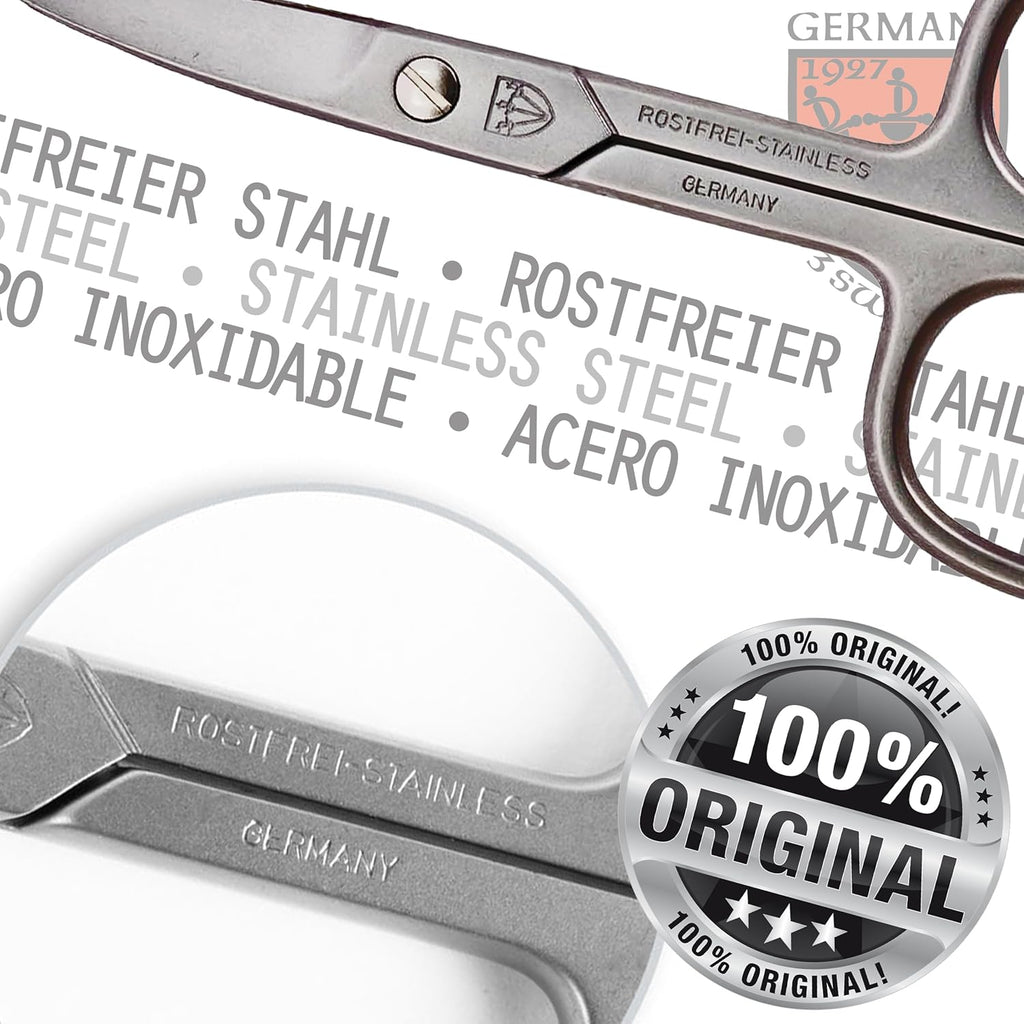 3 Swords Germany - brand quality STAINLESS STEEL INOX CURVED NAIL SCISSORS (1 PIECE) with round tips for DIABETICS - manicure pedicure - nail care by 3 Swords - Made in Germany