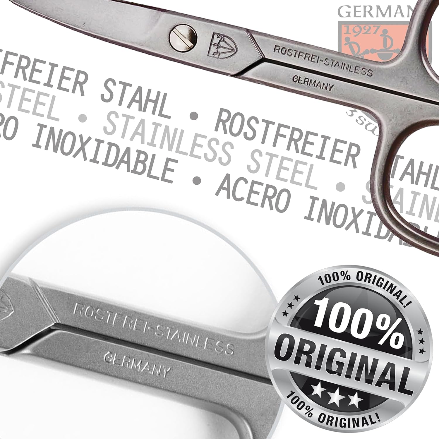 3 Swords Germany - brand quality STAINLESS STEEL INOX CURVED NAIL SCISSORS (1 PIECE) with round tips for DIABETICS - manicure pedicure - nail care by 3 Swords - Made in Germany