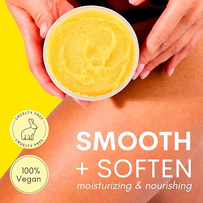 Muun Turmeric Scrub with Kojic Acid AHA/BHA Face &Body - Exfoliator Dark spot Remover- Ingrown Hair Treatment Bikini Area Inner Thighs Armpit Underarm Exfoliating