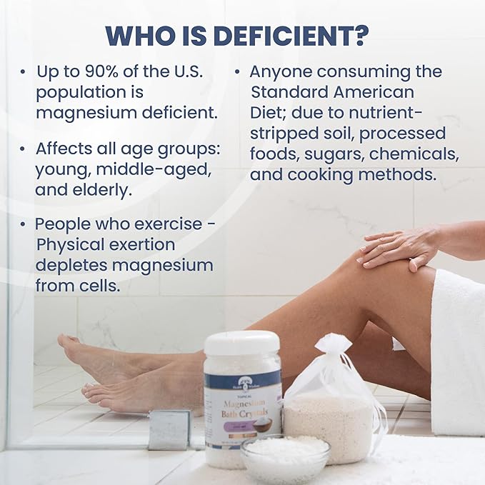 Health and Wisdom Magnesium Bath Salt - Magnesium Chloride Flakes for Bath Soak, 4X Epsom Salt Concentration, Unscented Formula, Dead Sea Sourced, Zero Additives - 2.6 Ounce