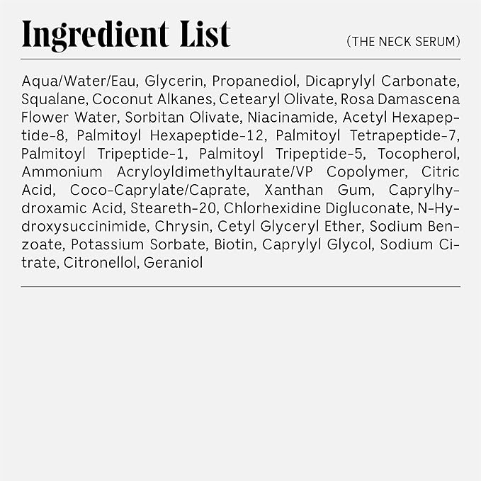 Nécessaire The Neck Serum. Fragrance-Free. 5 Peptides for Tech + Aged Neck. Skin Feels Firm, Looks Lifted. Hypoallergenic. Dermatologist-Tested. 50 ml