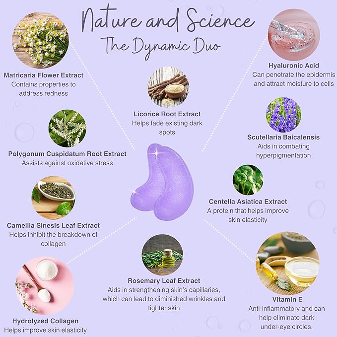 Under Eye Masks (20 Pairs) Collagen & Hyaluronic Acid - Reduce Wrinkles, Dark Circles, Puffy Eyes, Bags, Anti Aging Patches & Face Moisturizer Sensitive Skin Safe- Mothers Day