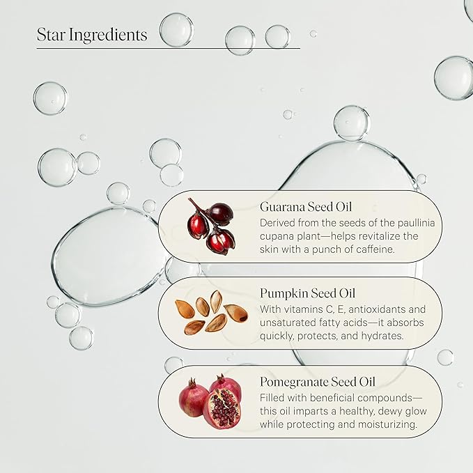 Biography Face Oil Quieting Moisturizer & Beauty Body Oil Skincare Gift Set for Women, Gua Sha w/Vitamin E, Evening Primerose, Jojoba, Guarana Seed. Skin Hydrating Sea Chrome & Long June