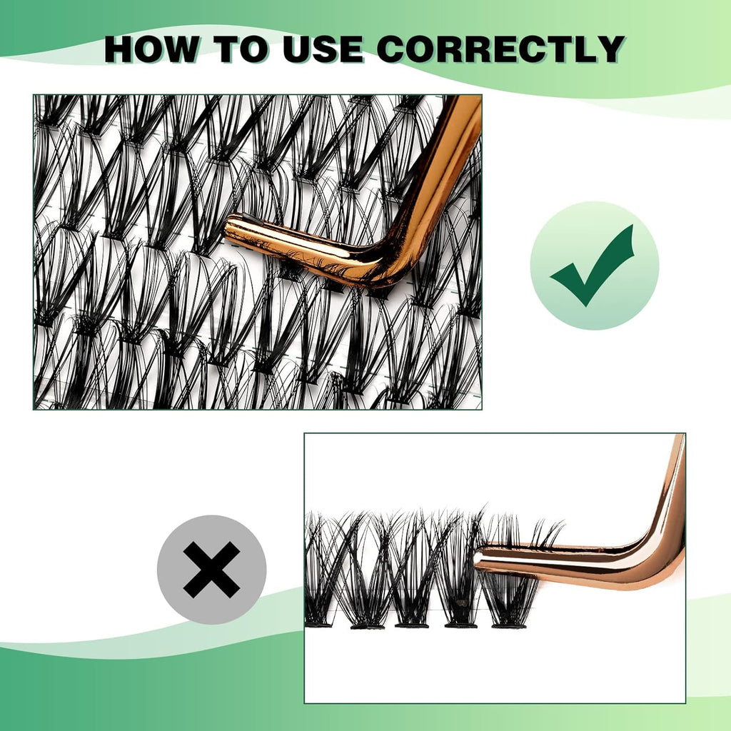 Lash Clusters 300pcs Individual Lashes 30D 0.07D Curl 9-18MIX DIY Eyelash Extension KEYYOU Large Tray Volume Soft&Natural Cluster Lashes(30D-0.07D,9-18MIX）