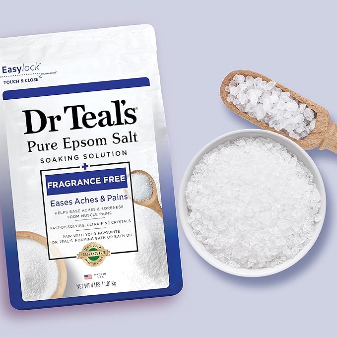 Dr Teal's Pure Epsom Salt Soak, Fragrance Free, 4 lbs