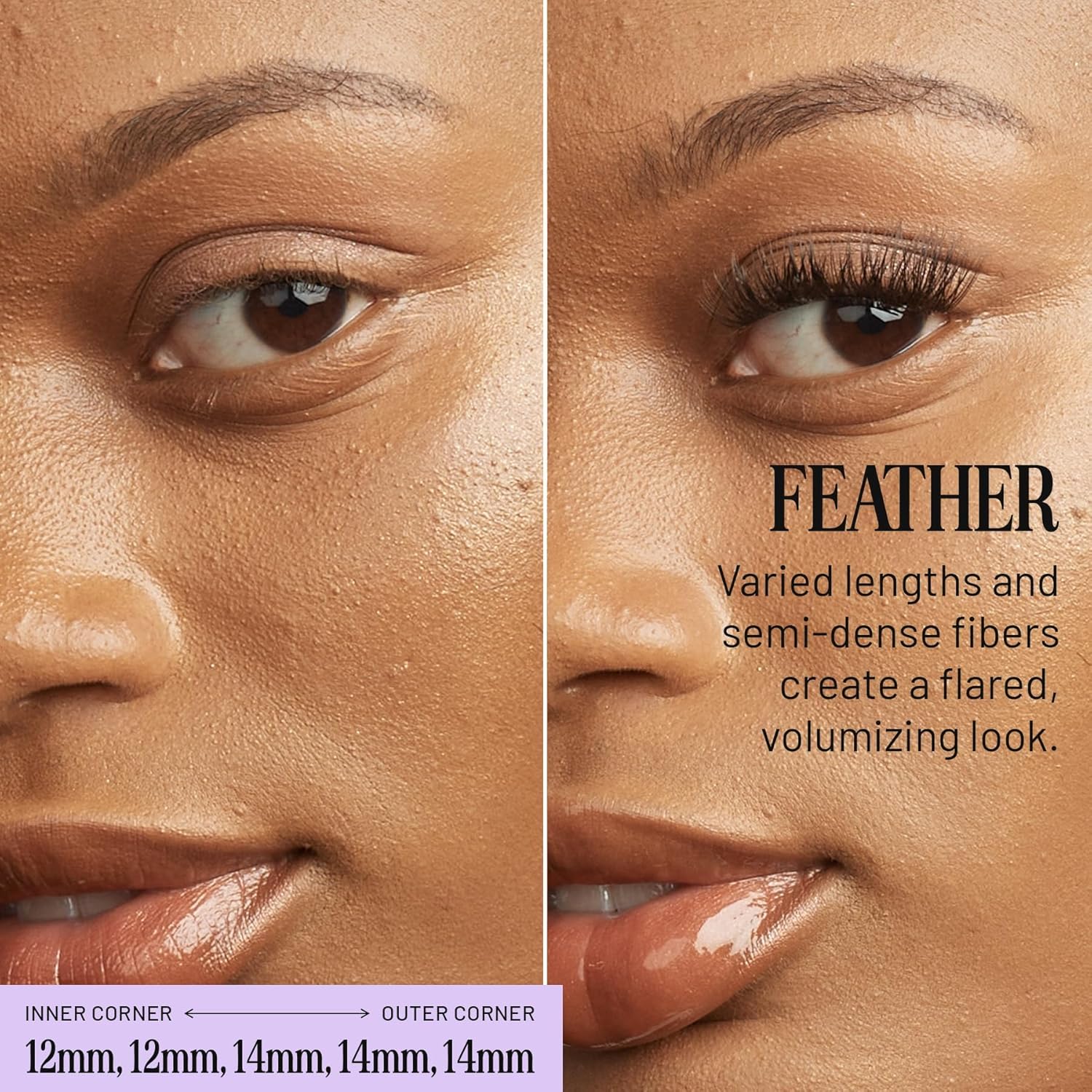 Lilac St - Feather Natural Faux Eyelash Clusters (12mm) - Cat Eye Look - DIY Lash Extension Wisps - Lightweight & Lifelike - Lasts 10 Days - Cruelty Free, Vegan, Women Founded - 10 Lashes