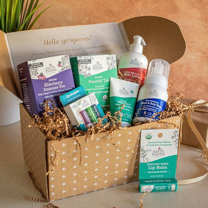 Earth Mama Signature Collection | Self Care Gifts for New Mom (9-Piece Set)