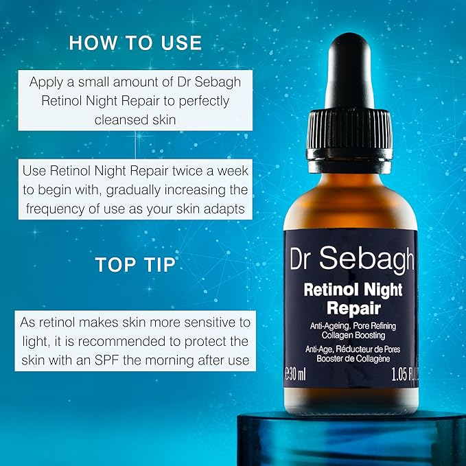 Retinol Night Repair - (1 fl oz) | High-Strength Retinol Hydrates & Protects Skin | Promotes a Radiant Complexion | Enriched with Squalane, Rosehip Oil & Vitamin E | Boosts Collagen