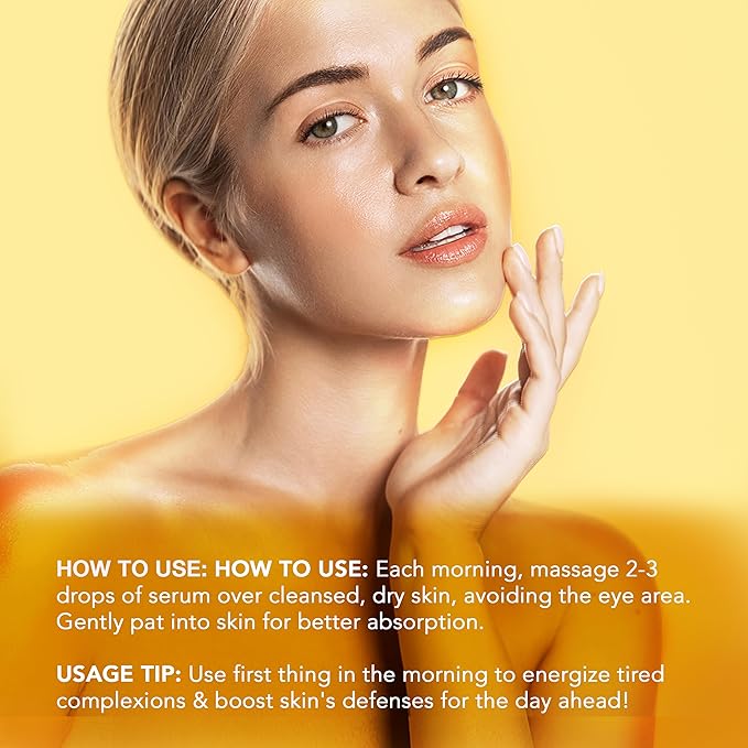 Go Beauty Daily Skin Brightening & Tightening Serum with Vitamin C, Niacinamide, Vitamin B5, Collagen & + 7 Peptide Complex for Dark Spots, Dull & Uneven Skin Tone – Glowing Essence,1 fl. Oz