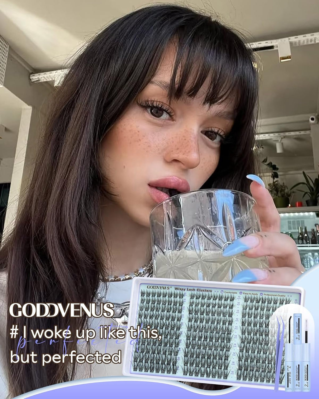 Wispy Lash Clusters Kit Eyelash Clusters Natural Cluster Eyelash Extensions Kit 10-16mm CC Curve Lash Extension Kit For DIY