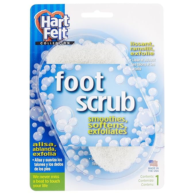 HartFelt Foot Exfoliating Sponge | Chemical-Free Foot Scrubbers for Smooth & Soft Feet | Gentle Sponge Pad for Callus Removal, Dead Skin & Cleansing | Made in USA - 30 Count