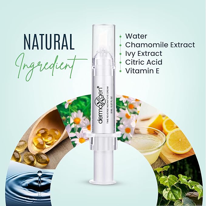 Puffy Eye Treatment Time Reverse Instant Anti-aging Eye Cream New Advanced Formula - Visibly Reduce Under-eye Bags, Wrinkles, Dark Circles, Fine Lines & Crow's Feet Instantly - 8ml