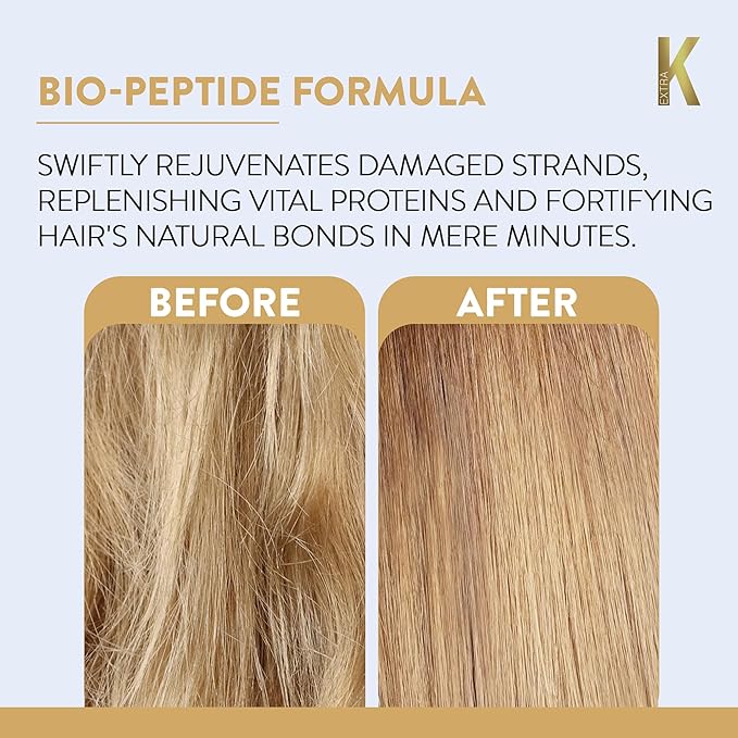 ExtraK Bio-Peptide Thermal Leave-In Hair Mask (50ml), 4-Minute Repair & Heat Protection, Strengthens Damaged Hair, Restores Shine & Elasticity, Professional Keratin Treatment