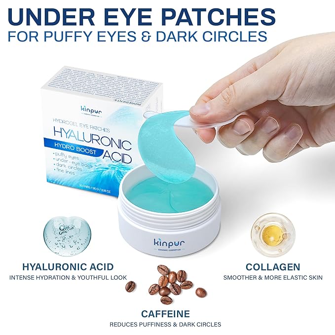 Under Eye Patches for Puffy Eyes and Dark Circles – Hydrating Eye Mask with Hyaluronic Acid Collagen & Caffeine – Skin Care for Women and Men 30 pairs