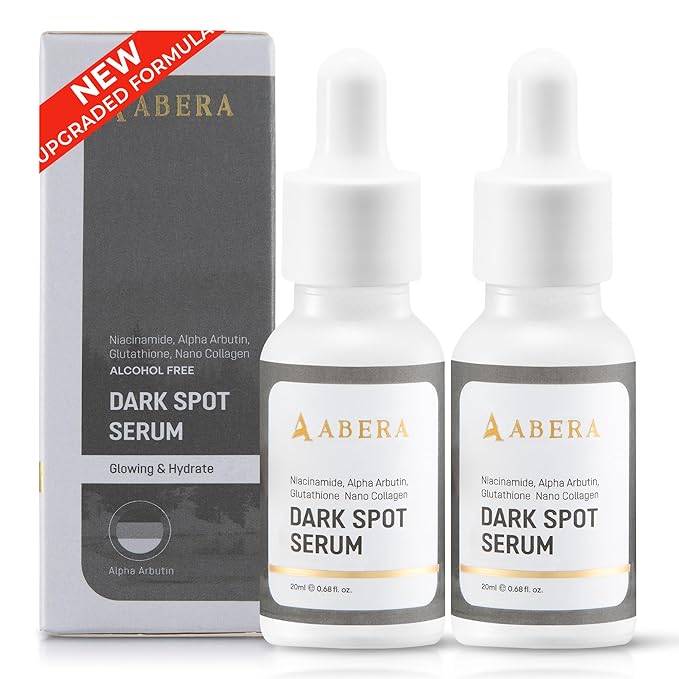 Abera Dark Spot Serum for Face, Dark Spot Corrector, Melasma & Age Spot Treatment, Boost Moisturization & Pore Minimize, All Skin Types, 0.68 fl Oz, Set of 2