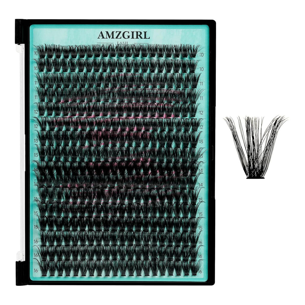 Lash Clusters 320Pcs 60D Eyelashes Cluster D Curl Individual Wispy Lashes Cluster for DIY Cluster Eyelash Extensions at Home for Beginners (Mix10-16mm)