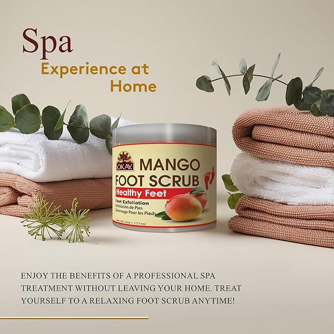 OKAY **ALL NATURAL** Mango Butter Foot Scrub 6oz / 177ml