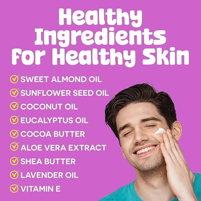 BeYoutiful Natural Body Butter for Dry Skin, Guava Passion Fruit, Cruelty Free Moisturizer for Kids & Teens, Coconut Oil & Shea Butter, 16 oz