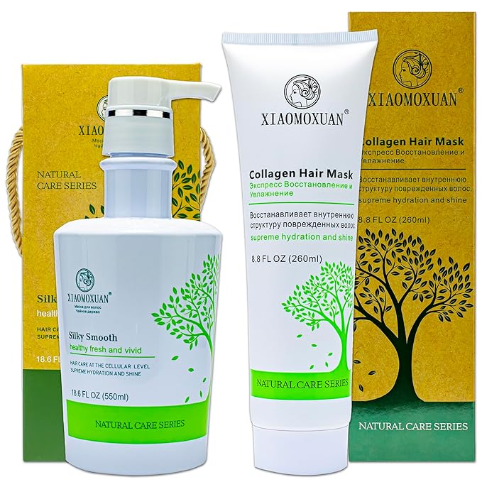 Xiaomoxuan Tea Tree Hair Masque - Intensive Hydration and Collagen Treatment for Dry, Damaged Hair and Scalp Care