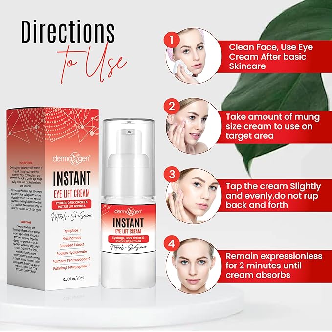 Rapid Reduction Eye Cream - Eye Cream Anti Aging Treatment for Dark Circles - Instant Under Eye Cream - Advanced Peptide Skin Tightening Formula - Instantly Removes Puffiness Wrinkles 20ml