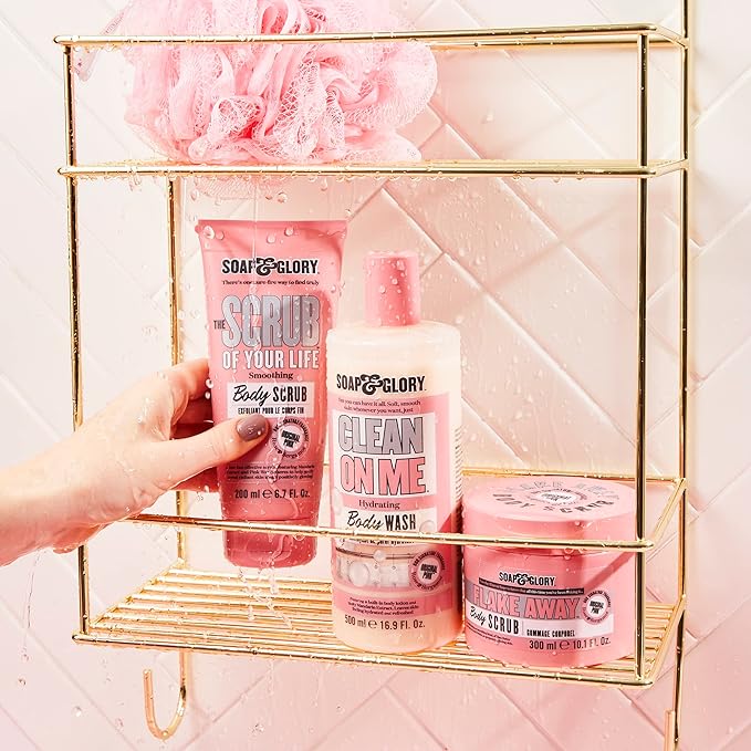 Soap & Glory Original Pink The Scrub Of Your Life Exfoliating Body Scrub - Smoothing & Buffing Vegan Scrub - Rose & Bergamot Body Polish with Shea Butter & Vitamin E (200ml)