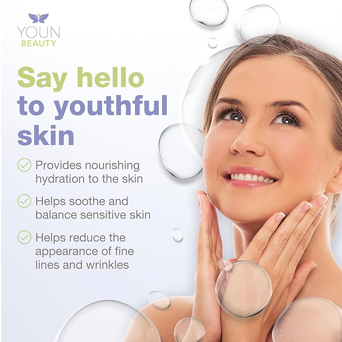 YOUN Beauty Hyaluronic + Probiotic Face Serum by Dr. Anthony Youn, 30 ML – For Intense Hydration, Radiance Boost, & Skin Renewal – Contains Plant-Based Hyaluronic Acid, Yogurt Extract, Vitamins C & E