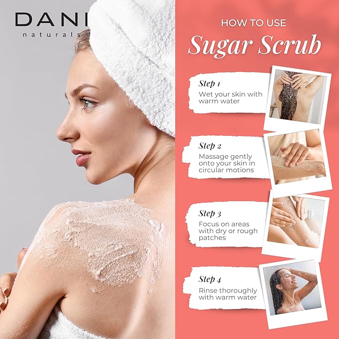 Naturals Exfoliating Sugar Scrub - Coconut Hibiscus, made with organic cane sugar and shea butter, gently exfoliates and deeply hydrates for smooth, radiant skin – 14 oz