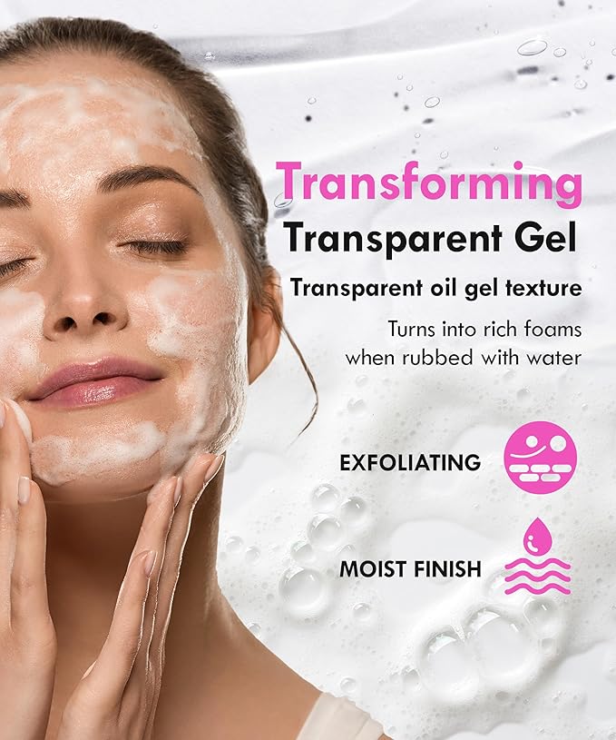 CELEFIT Double Effect Cleanser Oil to Foam Korean Cleansing Oil Makeup Remover Foaming Facial Cleanser | Makeup Remover Oil to Foam Cleanser Face Wash for Women & Men | Travel Size Face Wash (1.05oz)