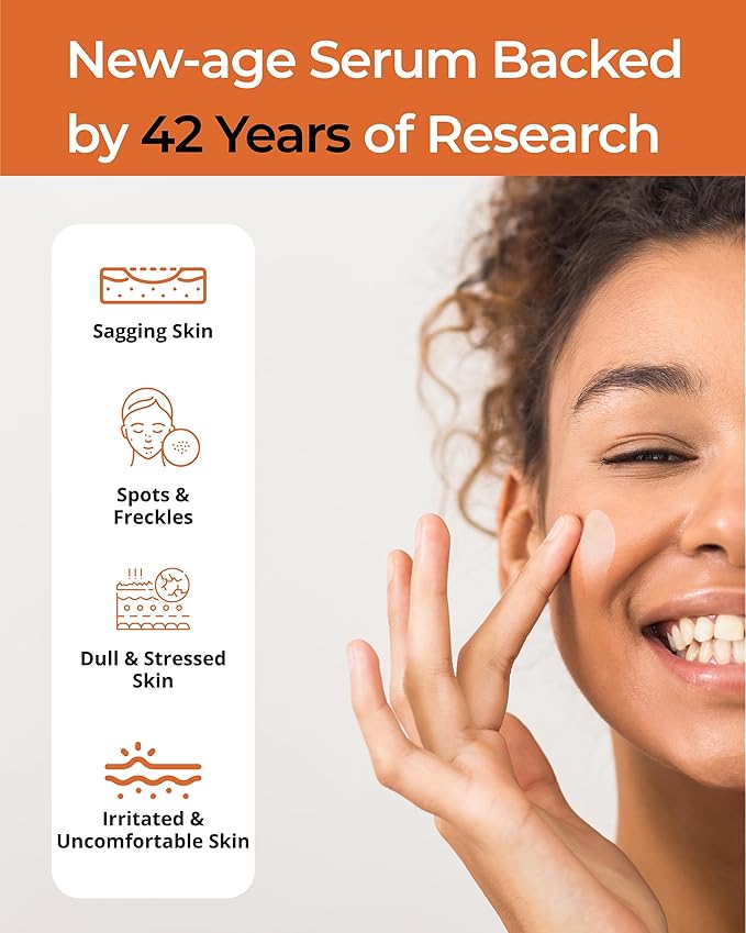 Fusid Serum (1.4fl oz) Serum for Face for Radiance. Dry & Sensitive Skin. Korean Skin Care with Fusiderm, Peptides, Vitamin C.