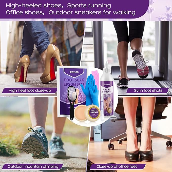 foot salt set Foot Soak with Epsom Salt - For Toenail Repair, Athletes Foot, Softens Calluses, Soothes Sore & Tired Feet…