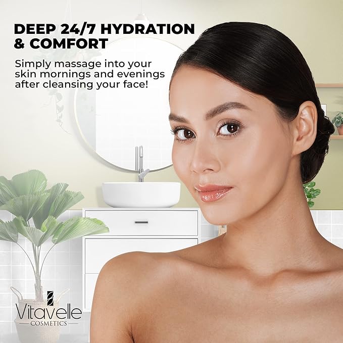 Hyaluronic Acid Serum with Aloe Vera – Anti Aging Aloe Hyaluronic Acid Face Serum – Postbiotic Hyaluronic Acid Moisturizer and Hydrating Serum – No Parabens or Irritants – Skin Serum by Vitavelle